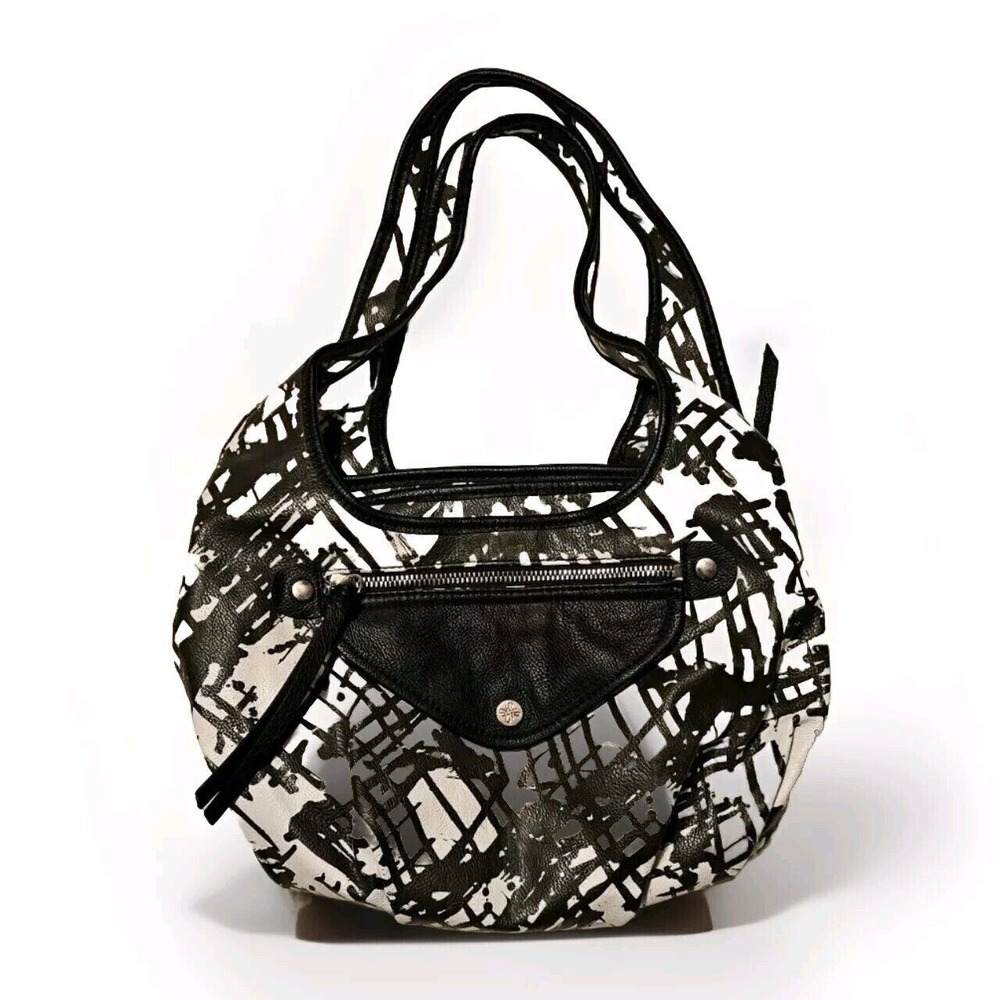 Vera Wang Simple Vera Black & White Shoulder Purse Handbag NWOT